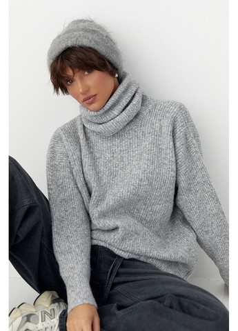 Женская вязаная туника с высокой горловиной Lurex Туника (370393253)