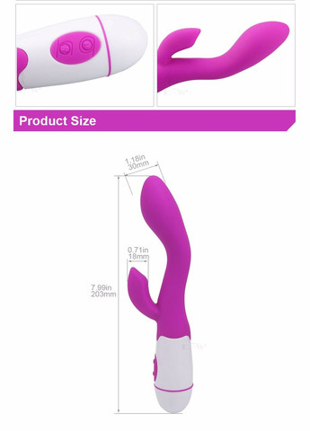 Вібратор подвійний Lilu Twix 6 USB для клітора і точки G Pretty Love No Brand (303889052)