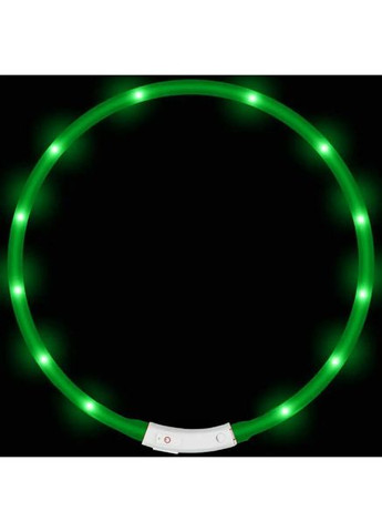 Ошейник для собак LED светящийся зеленый 50 см 6655 Ecotoys (323224608)