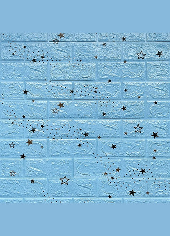 Самоклеюча 3D панель блакитні зірки 700х770х3мм (321) SW00001342 Sticker Wall (278314669)