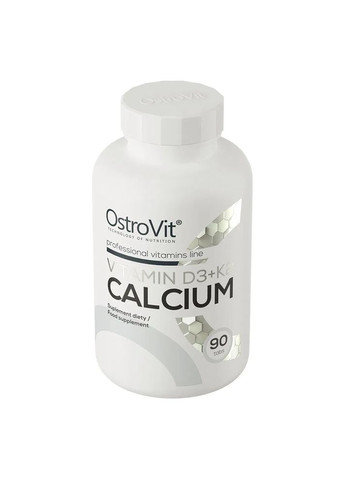 Витамин Д3 + витамин К2 + кальций Vitamin D3 + K2 + Calcium 90 таблеток Ostrovit (363968329)