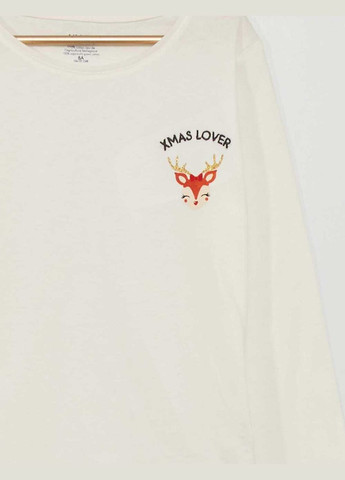 Молочный лонгслив Kiabi