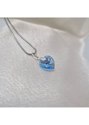 Срібна підвіска Серце с Каменем Сваровськи Срібло 925 проби 36228-14 1.90г No Brand (350199155)