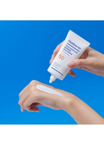 Real Barrier Солнцезащитный крем Cera Moisture Barrier Sun Cream SPF50+ PA++++ на химических фильтрах 50 мл — Крем, Южная Корея (334163157)