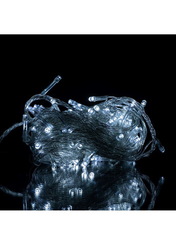 Новорічна гірлянда 10 м 120 LED білий провід світлодіодна нитка для прикраси інтер'єру та свята Garlando (370432168)