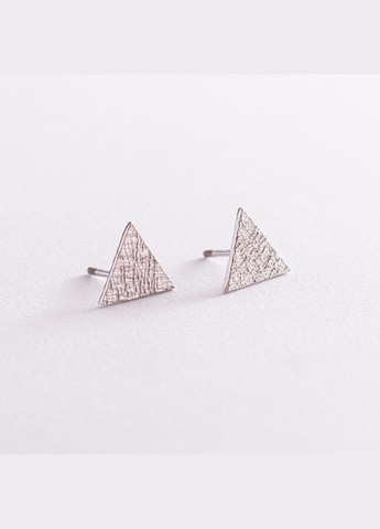 Срібні сережки пусети Трикутники 4888 Oniks (264023886)