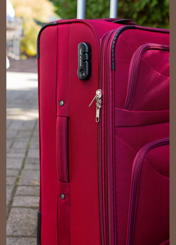 Чемодан тканевый 6802 размер S маленький на 2 колесах, цвет черный Wings 6802/2 (326052098)