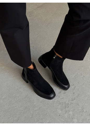 Осенние классические кожаные ботинки Helen из натуральной замши