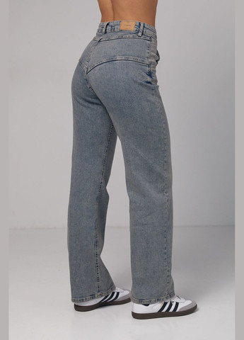 Жіночі джинси Straight з фігурною кокеткою 3218 Lurex - (292252826)