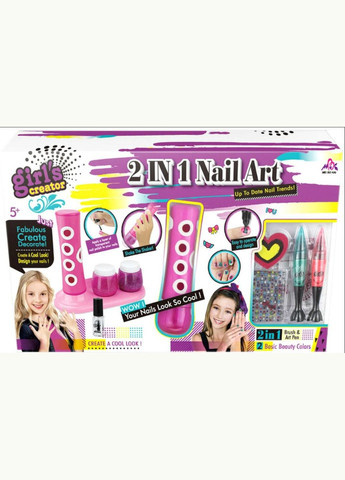 G266052-MBK-357 Набір для манікюру "Nail Art Girl's Creator" 2 in 1 No Brand (330602280)