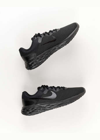 Чорні всесезон кросівки чоловічі revolution 6 nn dc3728-001 літо текстиль сітка чорні Nike