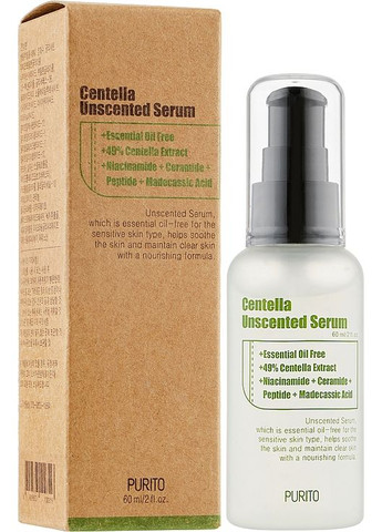 Сыворотка для лица с центелой азиатской Centella Unscented Serum 60ml (834929-47105) PURITO (368632915)