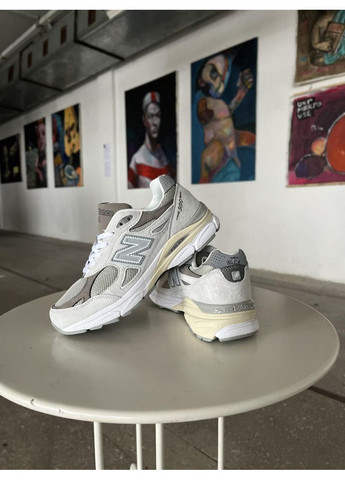 Сірі Осінні кросівки чоловічі new balance 990 brown grey нью беланс 990 No Brand