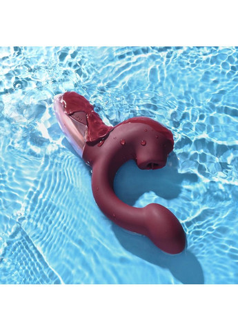 Смарт-вибратор Ponder Red, двойная стимуляция, виброяйцо+язычок для клитора Magic Motion (373032369)