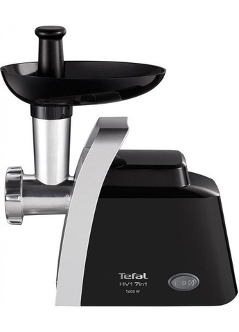 Мясорубка HV1 7in1, 1400Вт, 1.7кг/мин, 2 решетки, насадка для колбас, томатов, 3 терки, пластик, черный Tefal (344558139)