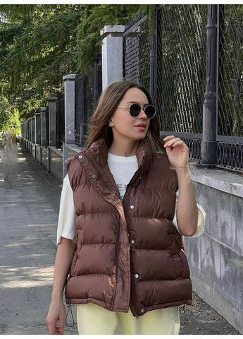 Женская жилетка оверсайз с высоким воротником MonCher (362206284)