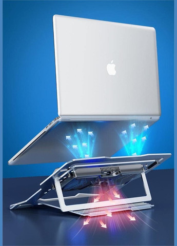 Підставка для ноутбука D20 з охолодженням та підсвічуванням, Laptop Cooling Pad Dark Grey VHG (334305135)