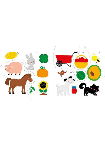 Розвиваюча книжка Мої перші слова На фермі 1829002 з наклейками Ranok Creative (315047034)