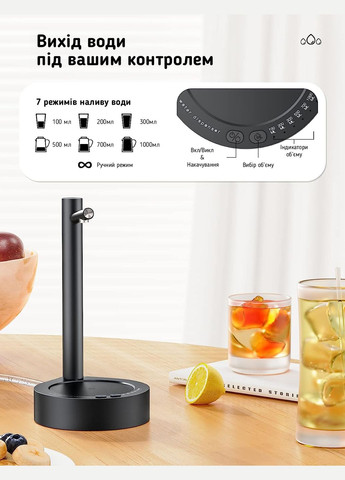 Акумуляторна помпа для води X115 Smart Table Water Dispenser Чорна No Brand (366653279)