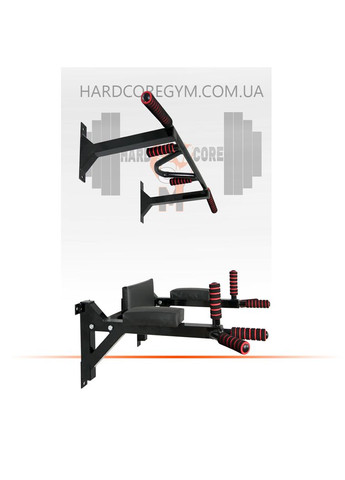 Настінні турнік та бруси з пресом. Комплект А552-Ч No Brand (326596867)