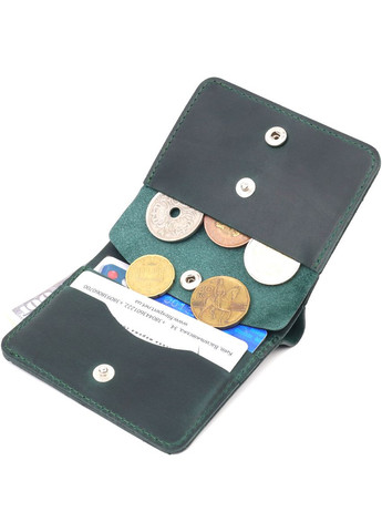 Винтажное кожаное портмоне с монетницей унисекс зеленое (sku_16603) No Brand (327819456)