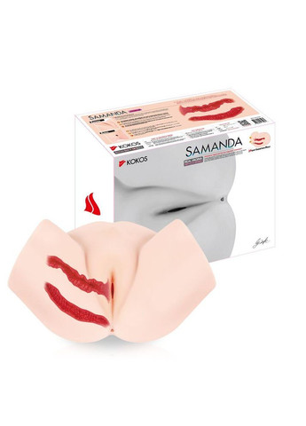 Мастурбатор-напівторс Samanda, два входи: вагіна та полиця Kokos (328962447)