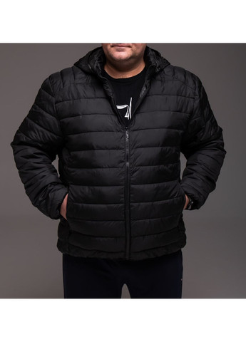 Черная демисезонная теплая и удобная мужская демисезонная куртка батал Vakko