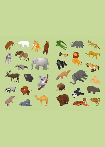 Книга детская раскраска "Первые развивающие наклейки. Животные" Crystal Book (F00024551) No Brand (369733470)