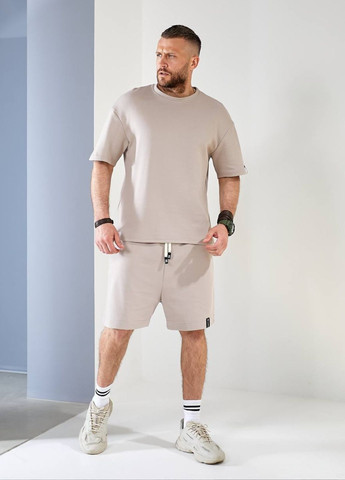 Бежевый летний мужской костюм шорты. с шортами Allthings