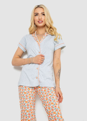 Сіра піжама жіноча з принтом Andi 243R19013