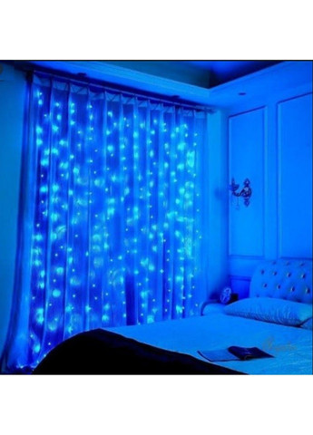 Гірлянда штора Водоспад 480 led 3.0х3.0м Синя No Brand (331639865)