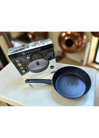 Сковорода глубокая EB-3491 2,4 л со стеклянной крышкой и бриллиантовым покрытием. Edenberg (362376043)