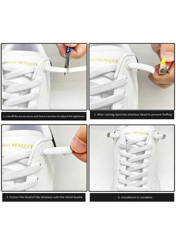 Ленивые шнурки, эластичные шнурки с фиксаторами, 1 м, Малиновые No Brand - (364122678)