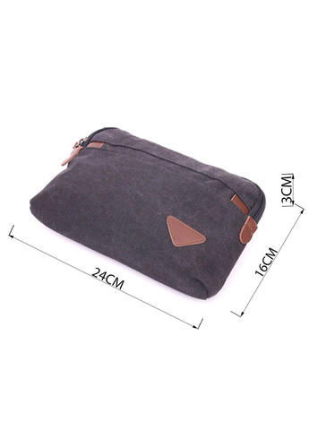 Удобная текстильная барсетка с карманами и ремнем черная (sku_21258) No Brand (328922792)