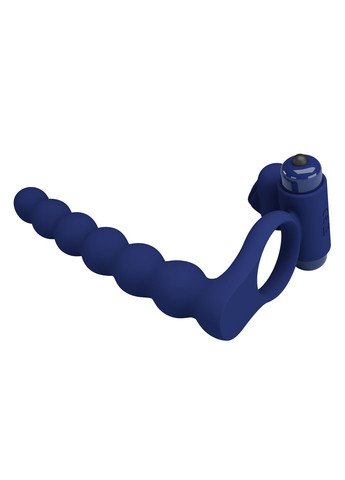 Віброкільце з анальним стимулятором, синє, 15.3 см Pretty Love (361670300)