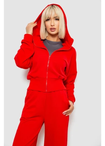 Спортивный костюм женский однотонный, цвет красный, 244R1074AG Ager (386608467)