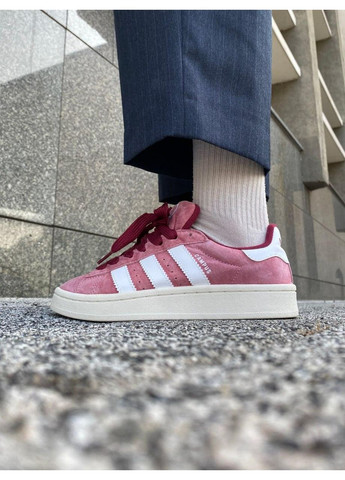 КРОСІВКИ ЖІНОЧІ ADIDAS CAMPUS 00S PINK WHITE АДІДАС КАМПУС No Brand рожеві демісезони (367171031)