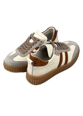 Кеды женские кожаные бежевые 7060-1 Kadisailun бежевые (317243214)