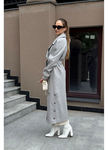 Серое демисезонное Пальто MN