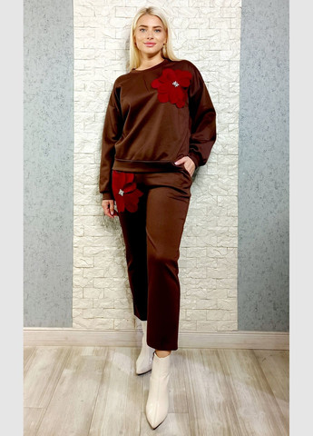 Костюм прогулянковий (світшот, штани) Pammy з декоративною тканевою квіткою (360770435)