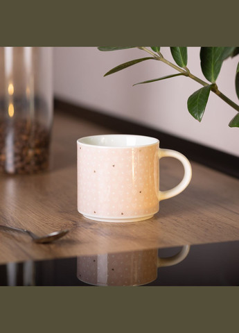 Кружка порцелянова 350 (мл) для кави та чаю Рожева RX-N240126P No Brand (353504396)