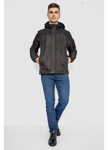 Чорна демісезонна куртка чоловіча демісезонна з капюшоном, колір чорний, 214r61035 Ager