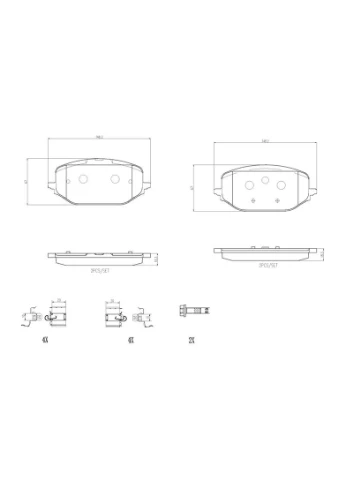 Тормозные колодки дисковые P61 142 Brembo (390283122)