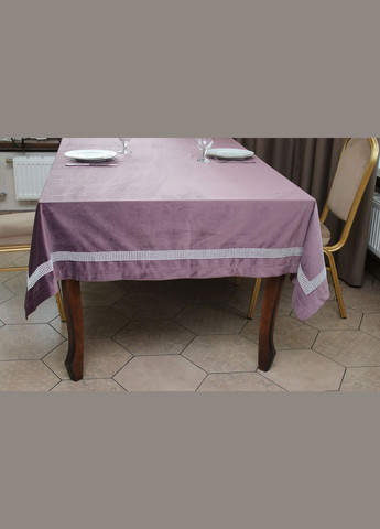 Скатерть бархатная, однотонная 165х300 см Фиолетовая Kayra (318382704)