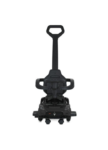 Детская каталка-толокарь 2 в 1 черная Maserati с родительской ручкой для детей от 3 лет толокарь для прогулок Bambi (368758657)