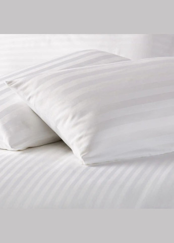 Комплект постельного белья сатин страйп белый – 175х215 двуспальный размер. Ярослав (334010380)