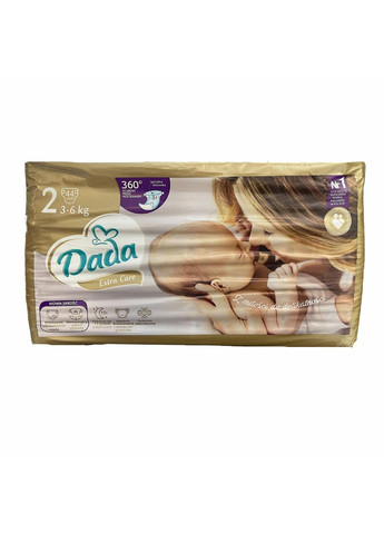 Підгузники Extra Care 2 3-6 кг 176 шт 4 уп Dada (369458366)