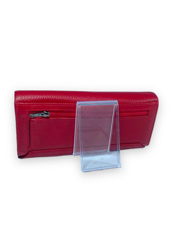 Жіночий гаманець натуральна шкіра 3 відділи для купюр 14 для карт розмір: 18*10*3 см червоний Cardinal (266911743)