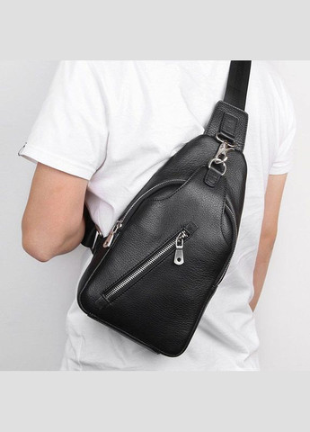 Сумка чоловіча через плече шкіряна флотар через плече слінг 14973 Чорний Vintage (302008081)