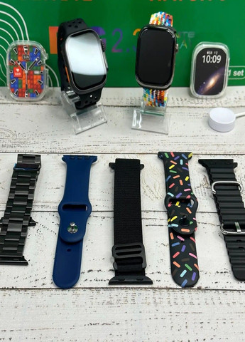 Комплект i50 Suit Max Ultra 2 + 9, Black Smart Watch (369963550)